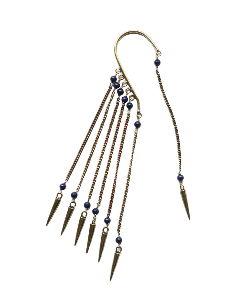 Boho Earcuff with Beads Spikes