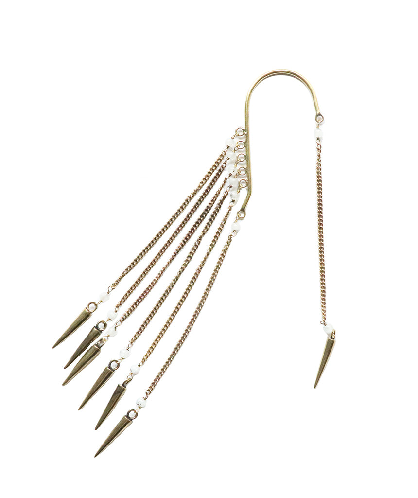 Boho Earcuff with Beads Spikes