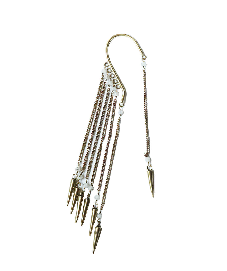 Boho Earcuff with Beads Spikes