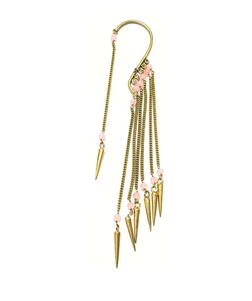 Boho Earcuff with Beads Spikes