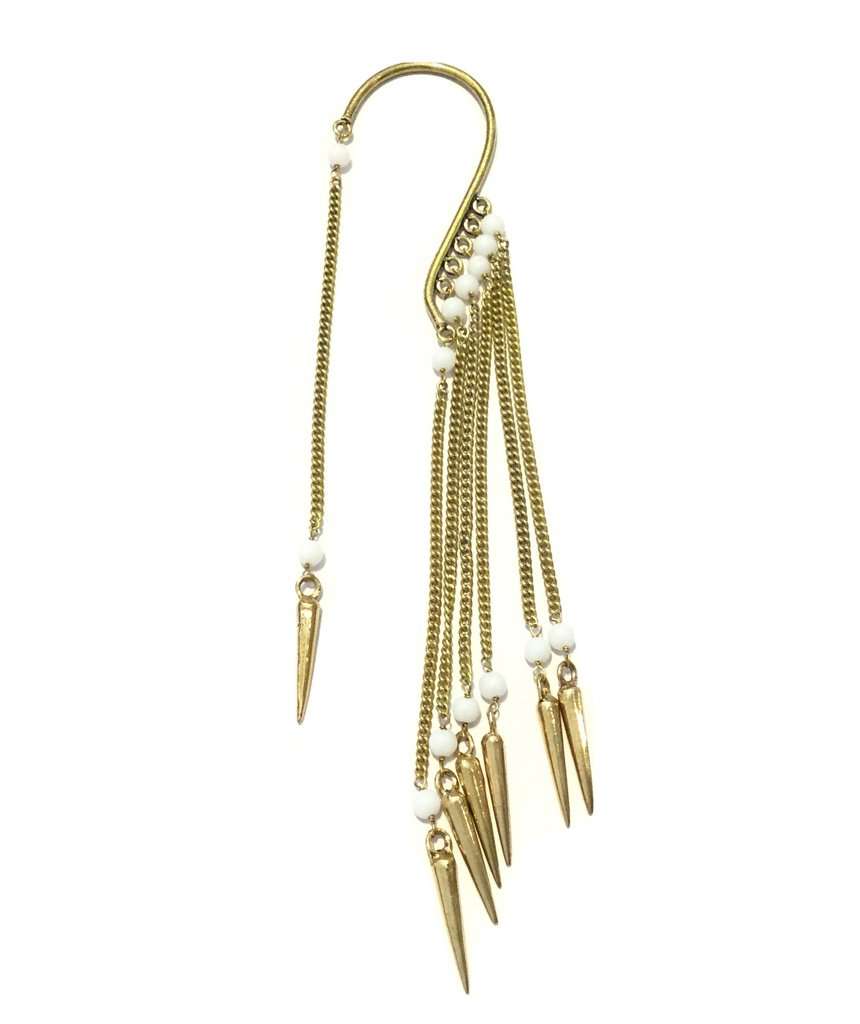 Boho Earcuff with Beads Spikes