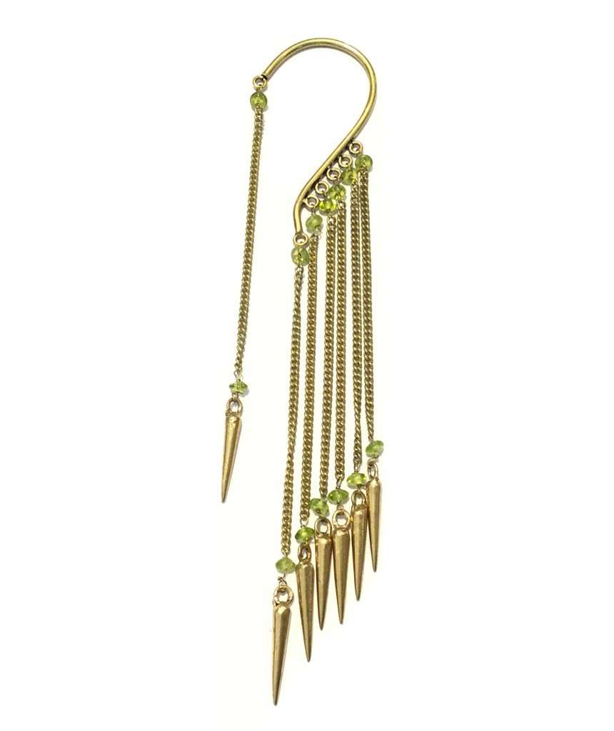 Boho Earcuff with Beads Spikes