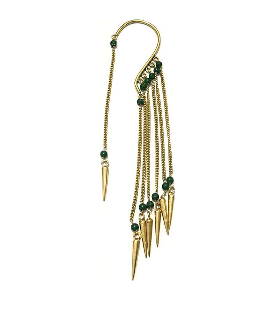 Boho Earcuff with Beads Spikes