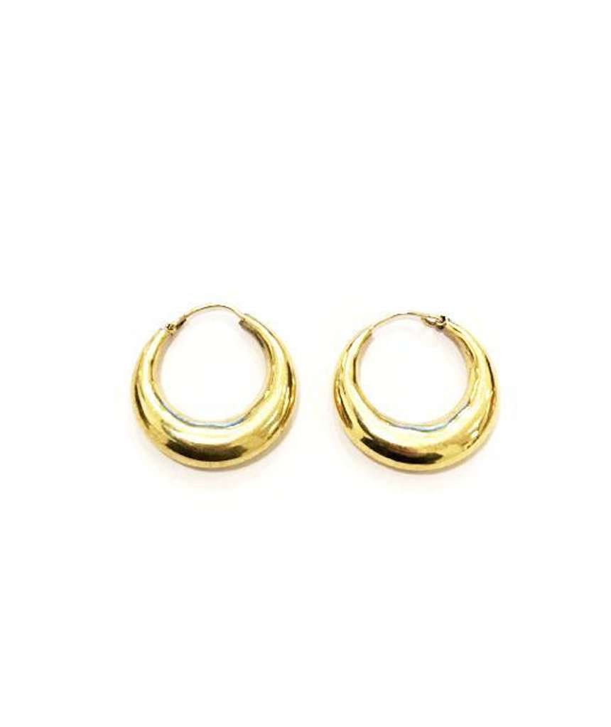 Gold Bold Hoops Earrings