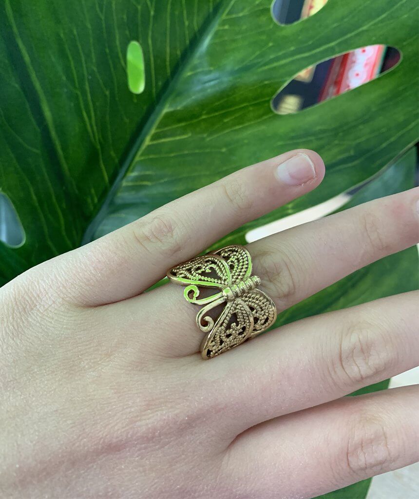 Gold Butterfly Ring