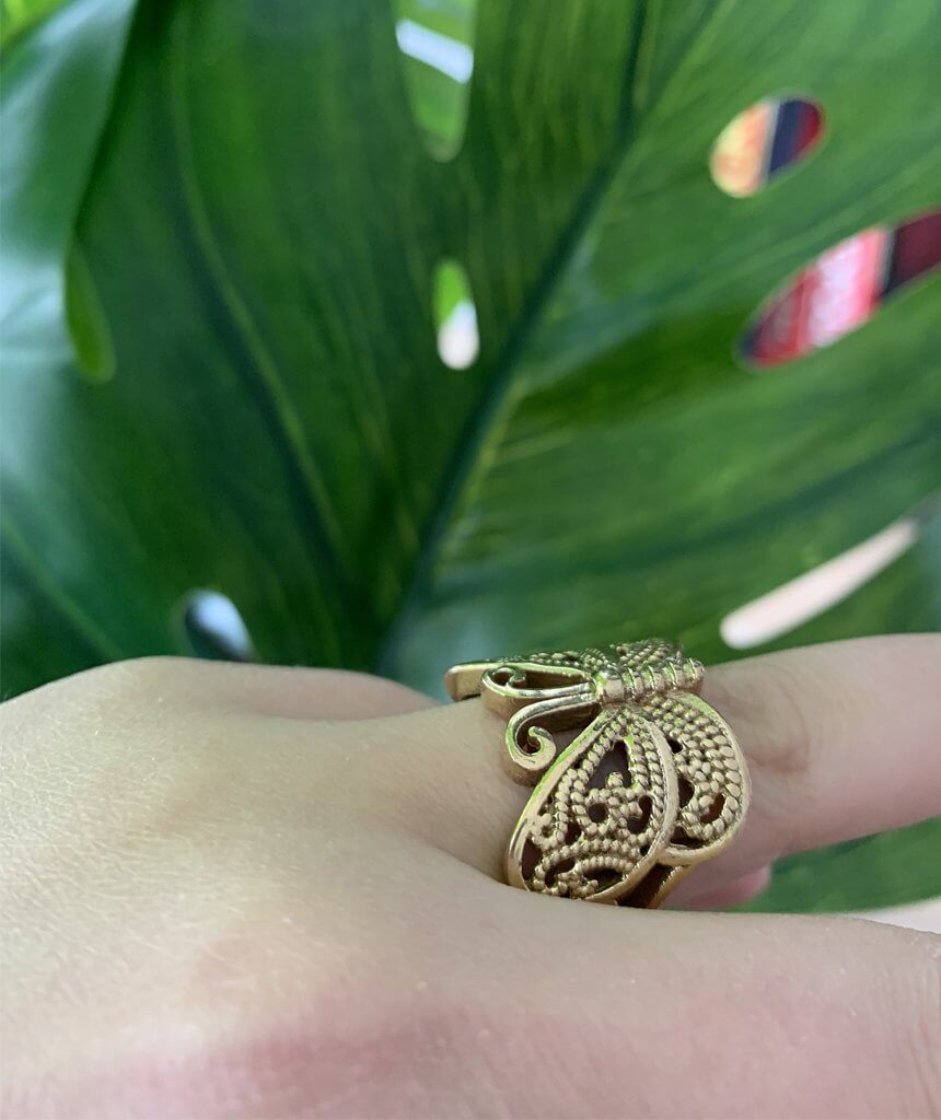 Gold Butterfly Ring