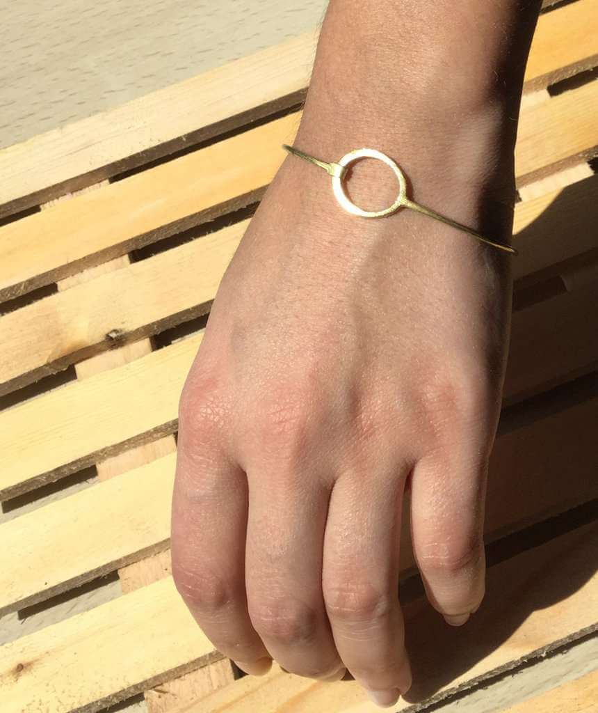 Gold Circle Bangle Bracelet