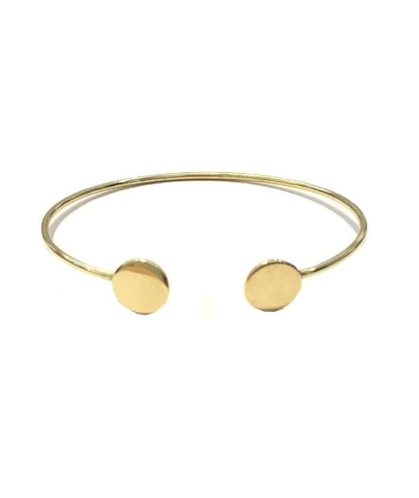 Gold Circle Simple Geometric Bracelet