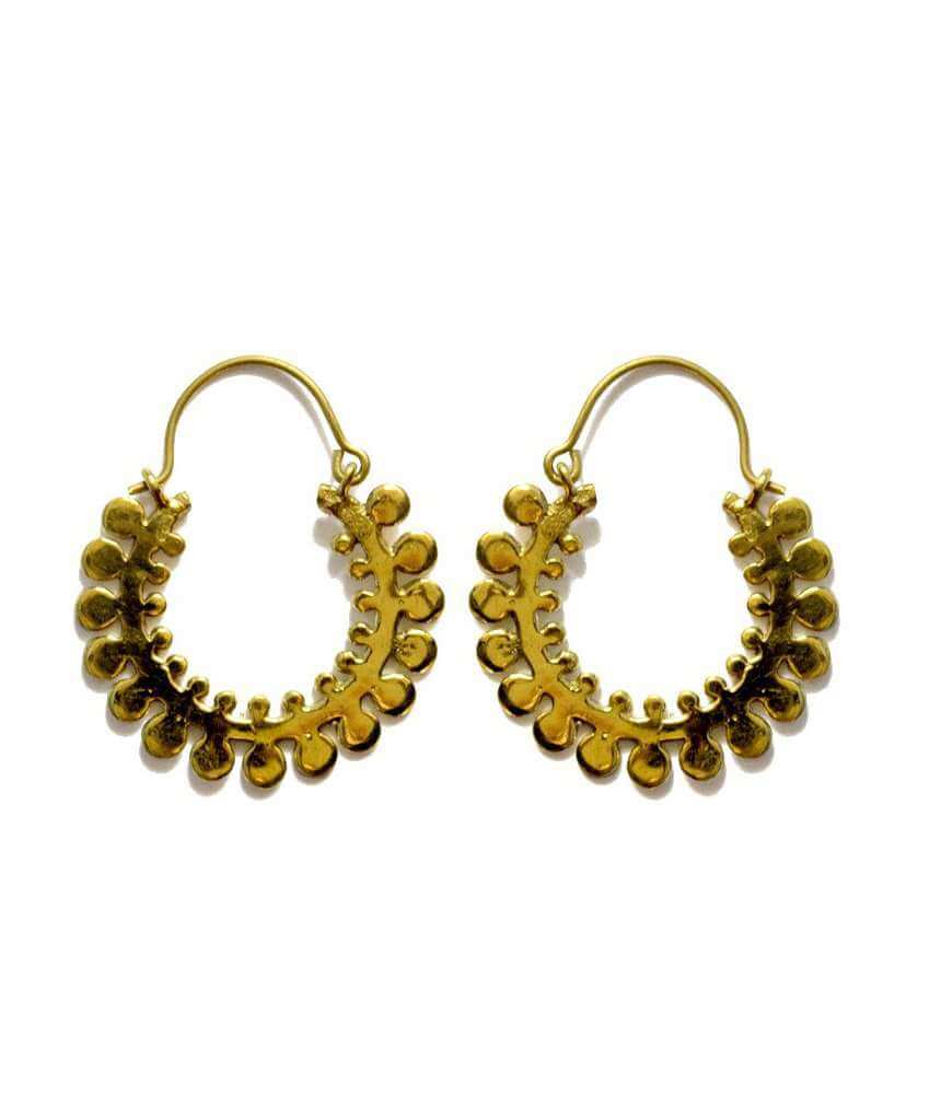 Gold Circular Sun Earrings