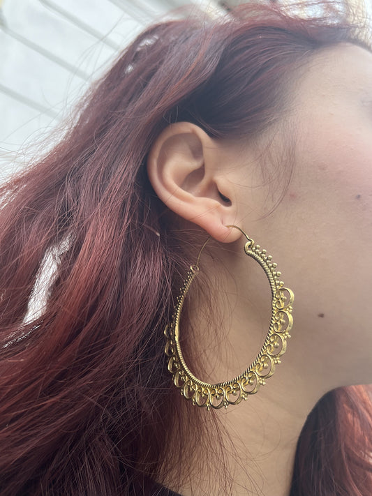 Cleopatra Hoop Earrings