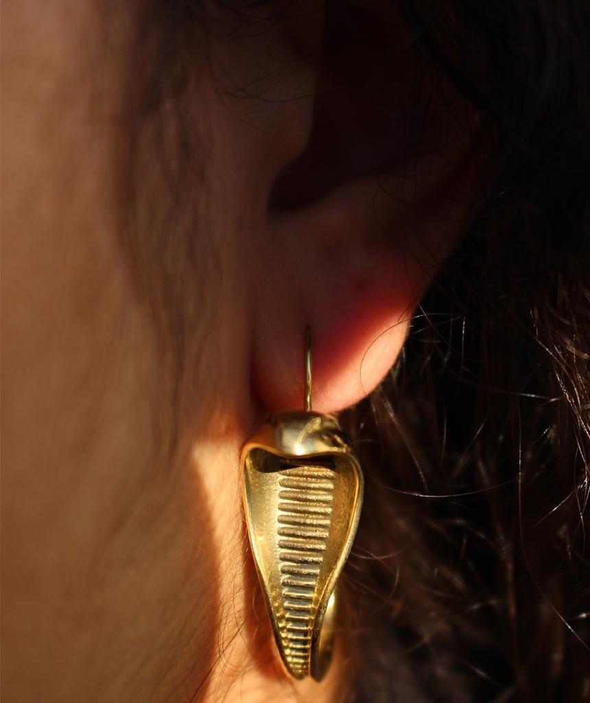 Gold Cobra Earrings