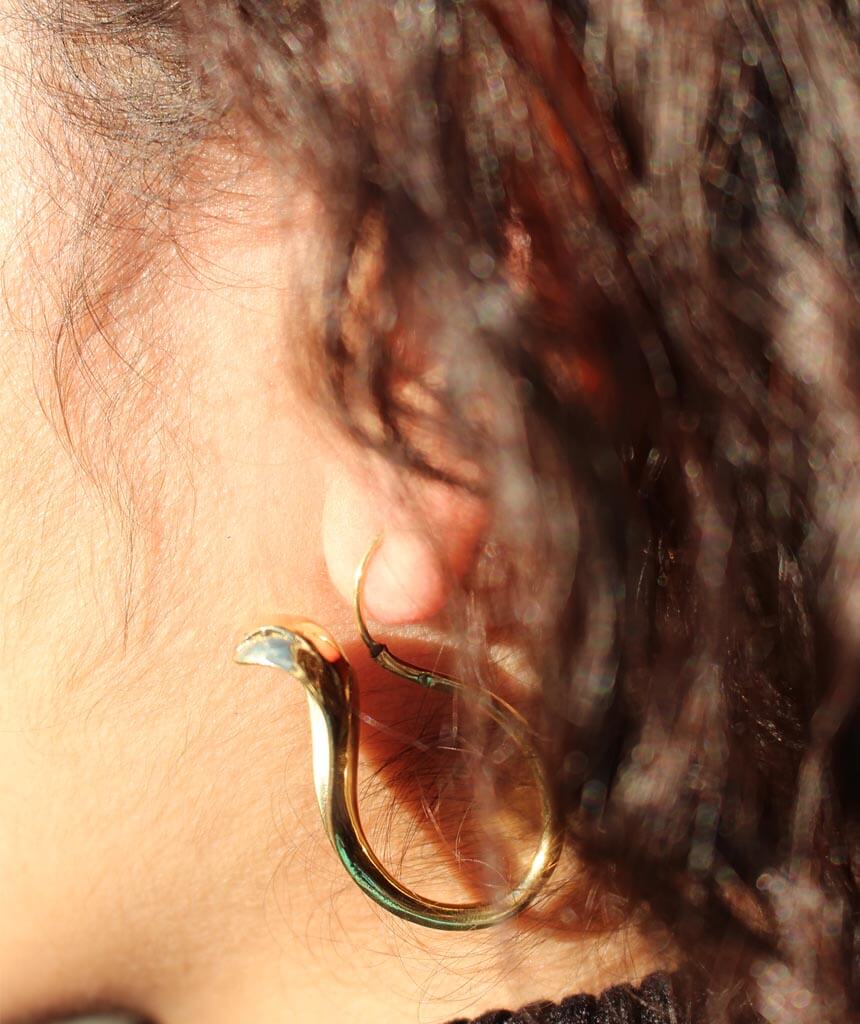 Gold Cobra Earrings