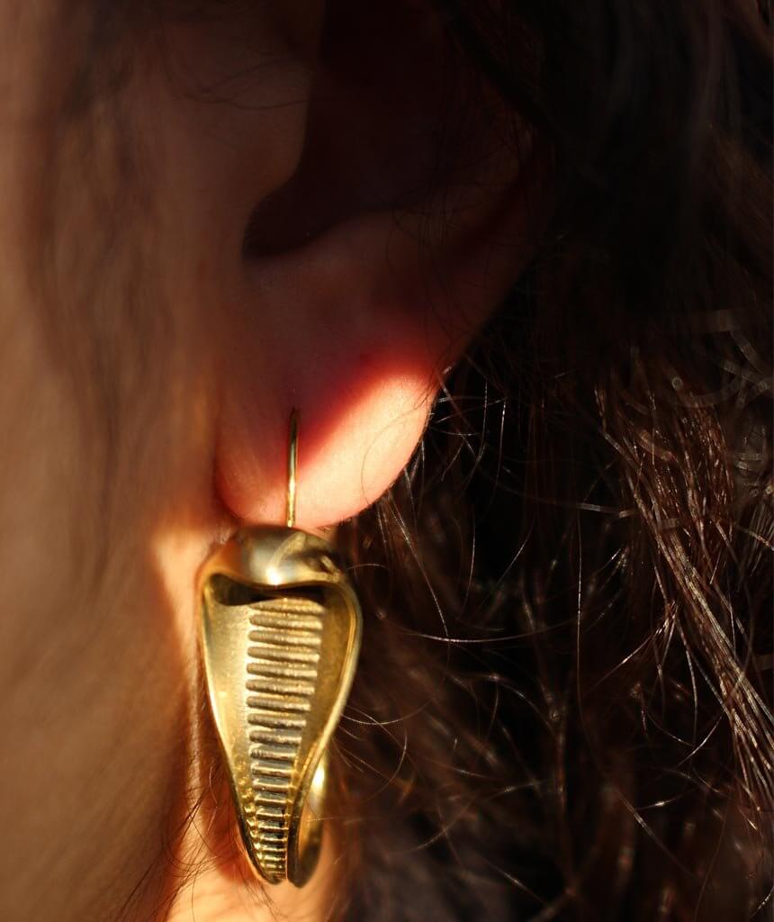 Gold Cobra Earrings