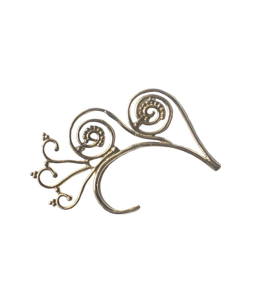 Gold Curled Earcuff