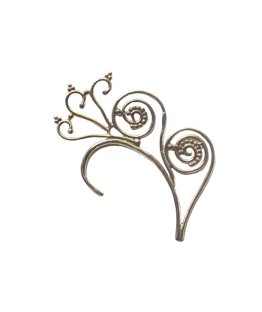Gold Curled Earcuff