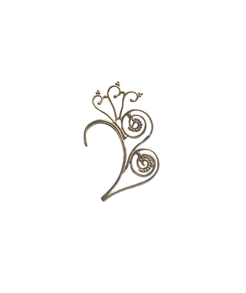 Gold Curled Earcuff