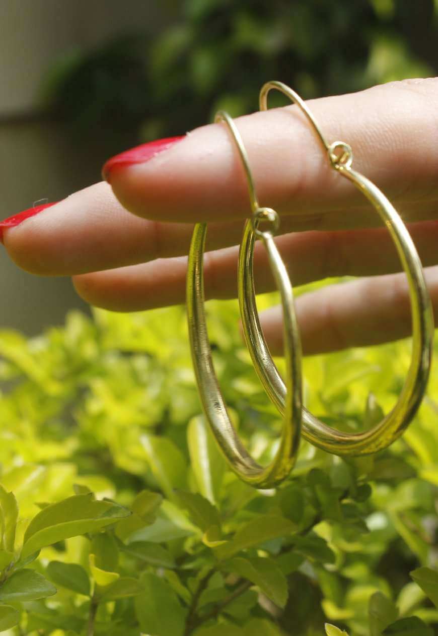 Gold Egyptian Hoop Earrings