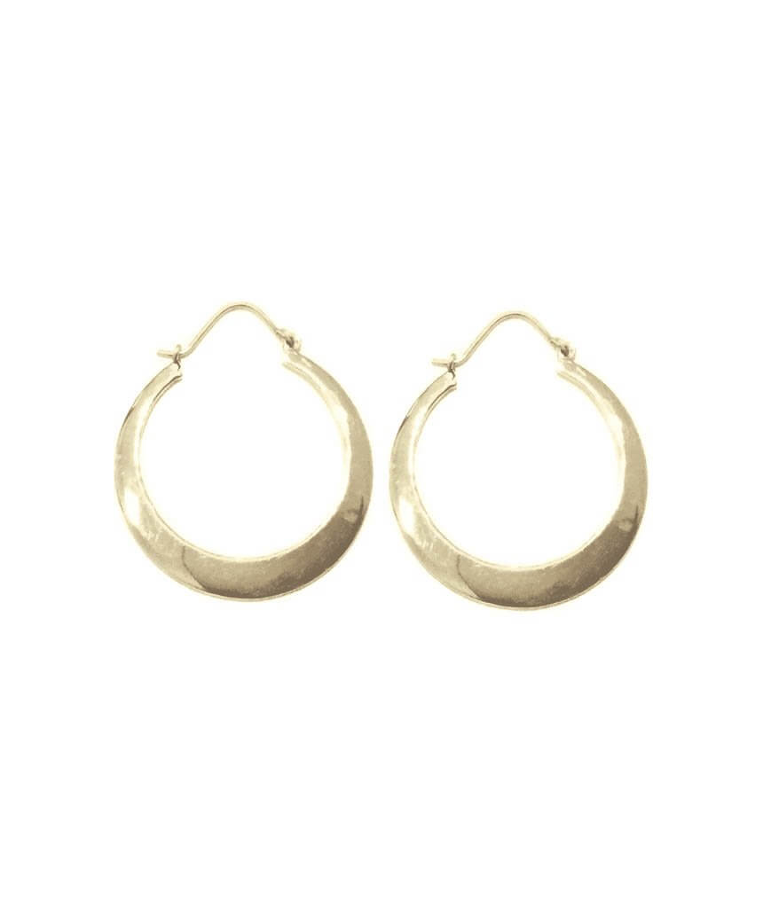 Gold Flat Hoop Earrings