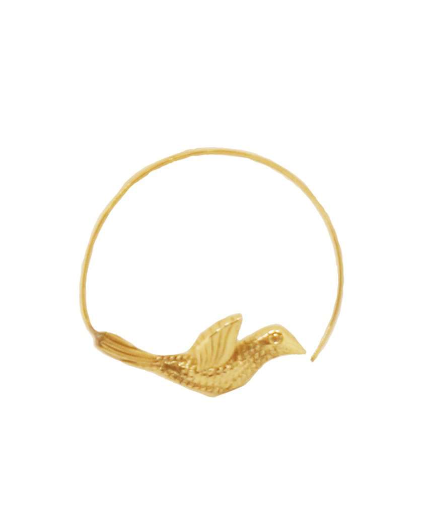 Gold Flying Bird Statement Earrings