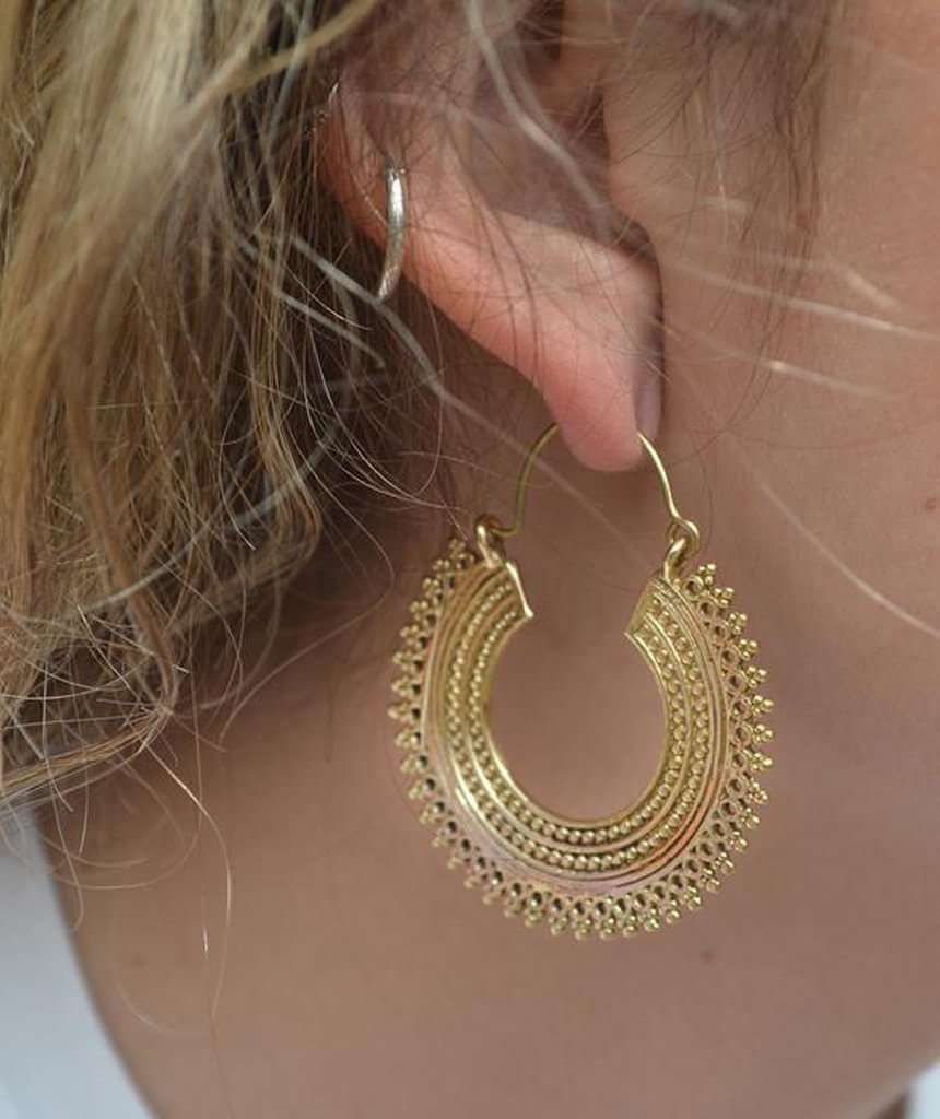 Gold Gypsy Hoop Earrings