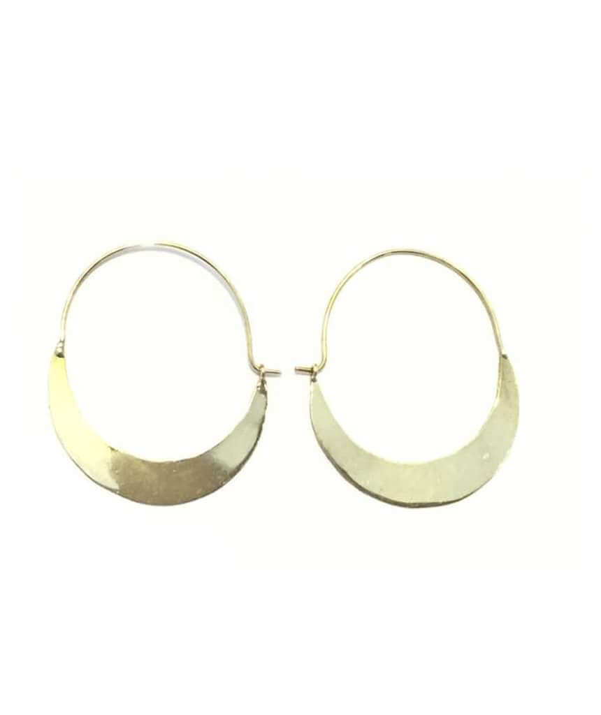 Gold  Half Circle Earrings