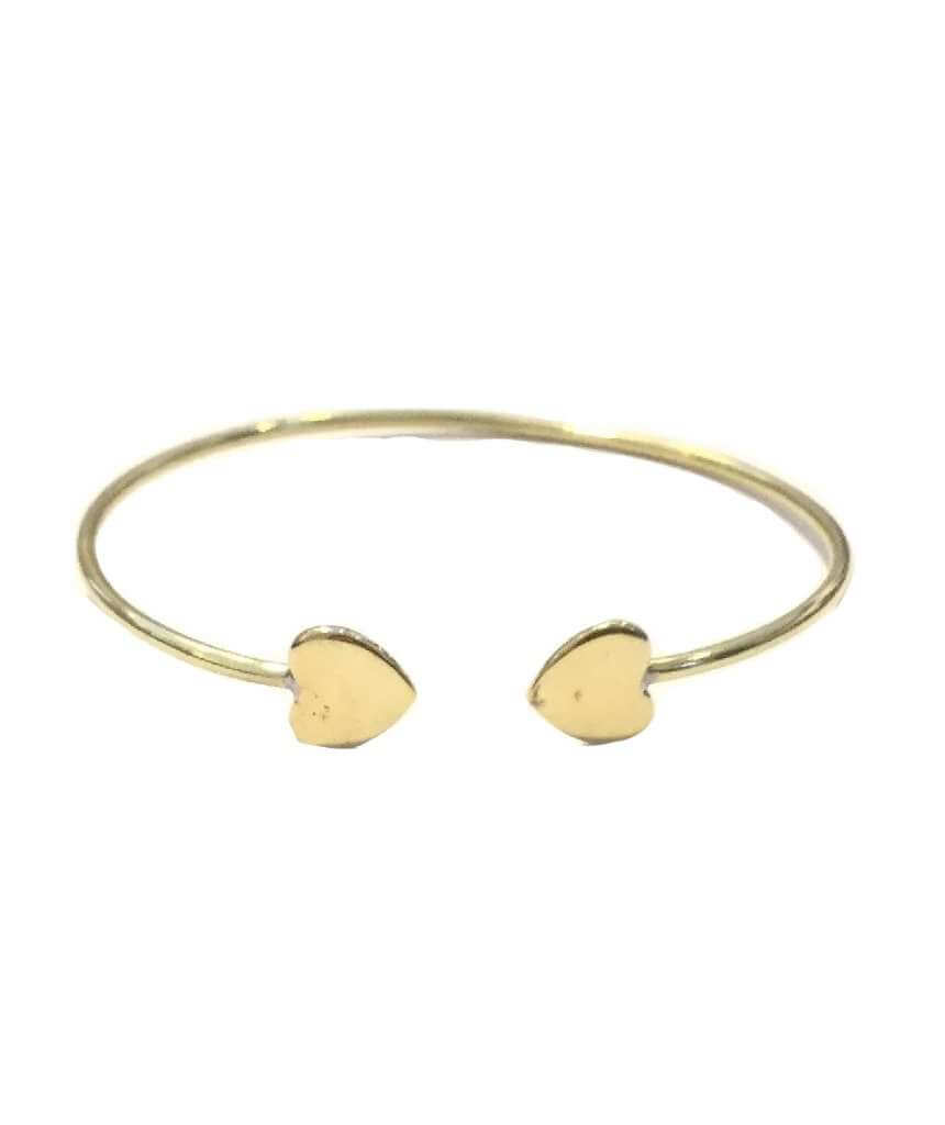 Gold Heart Simple Geometric Bracelet