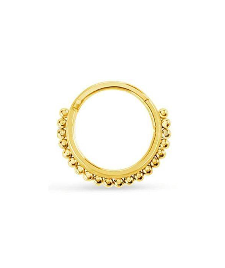 Gold Hinged Septum Ring