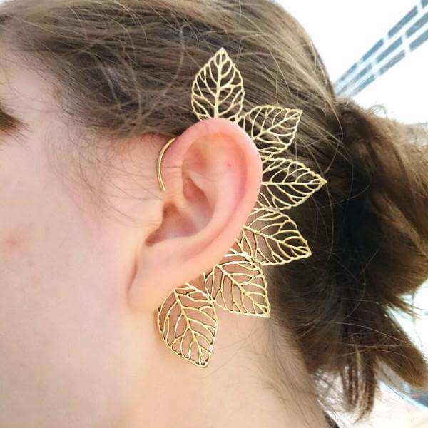 Gold Leaf Ear Cuff