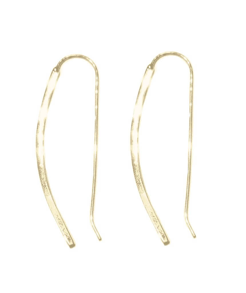 Gold Long Thin Earrings