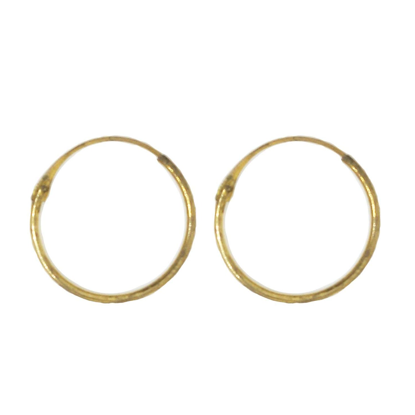 Gold Medium Elegant Hoop Earrings