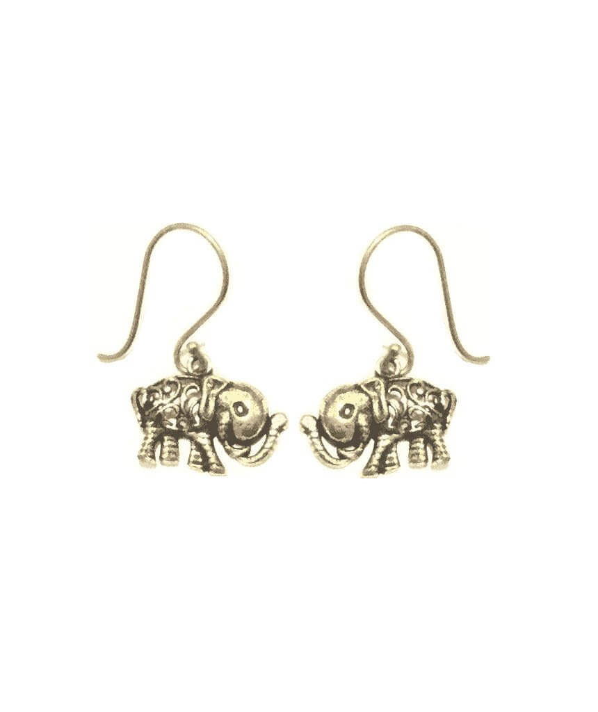 Gold Mini Elephant Earrings