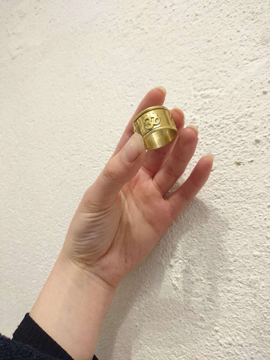 Gold Om Chanting Ring