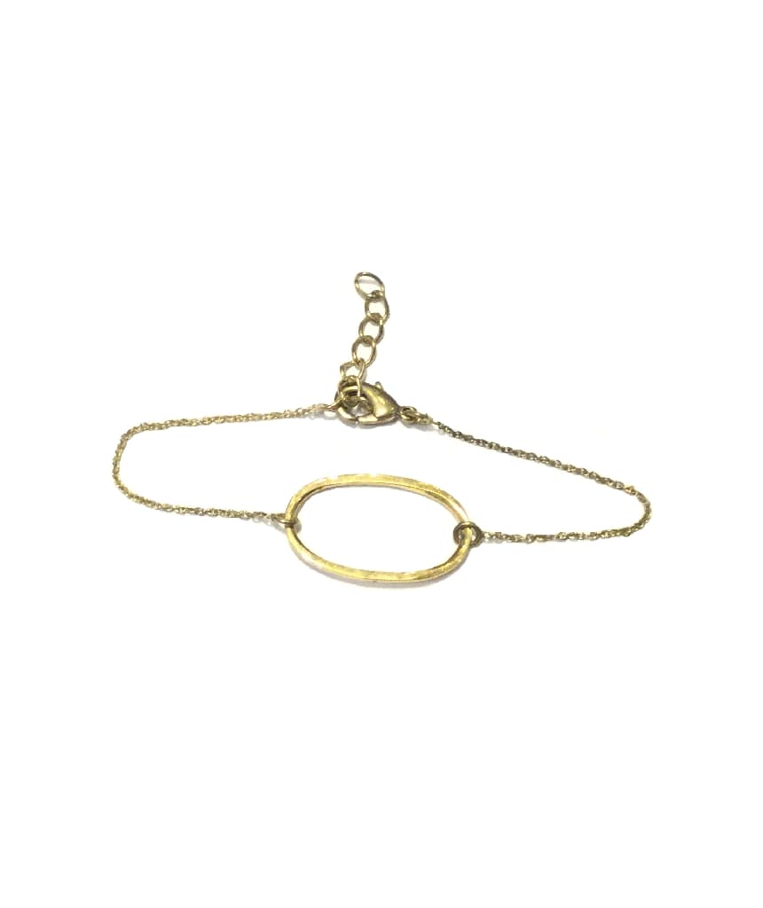 Gold Oval Classic Geometric Bracelet