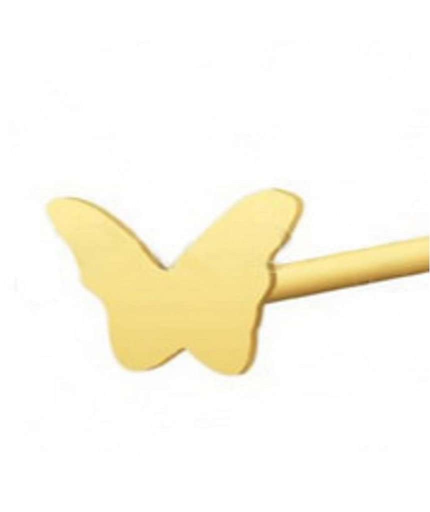 Gold Plated Butterfly Nose Stud