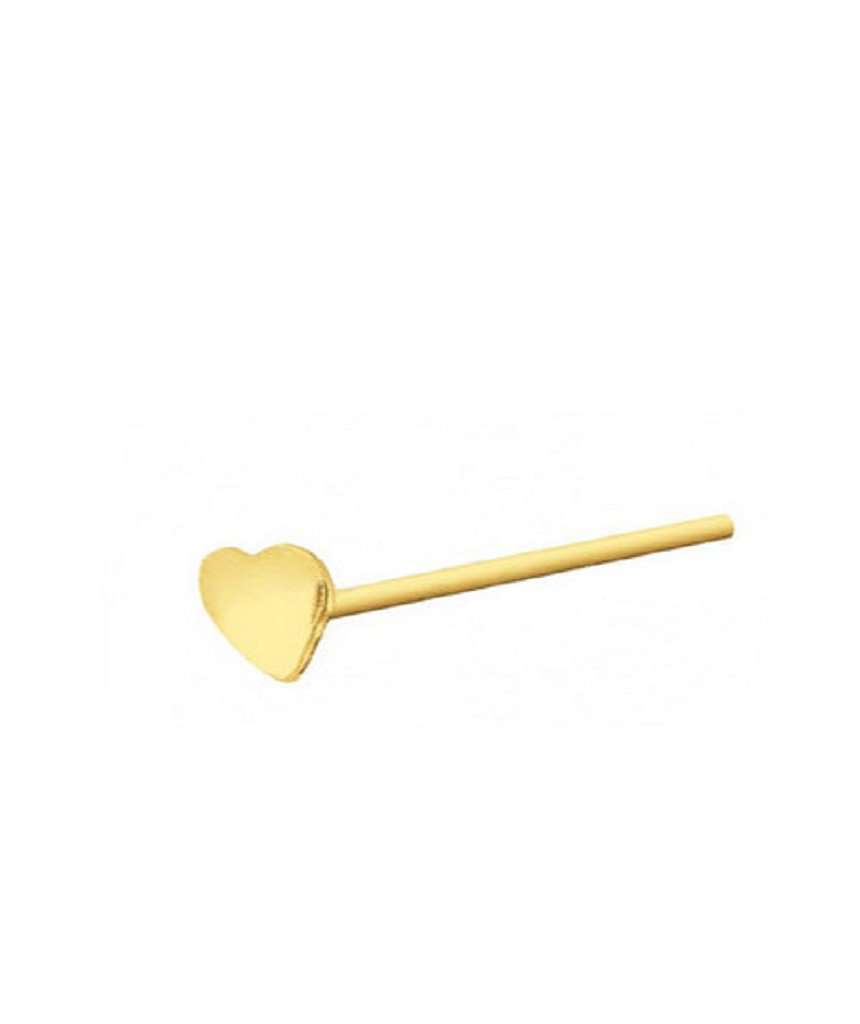 Gold Plated Heart Nose Stud