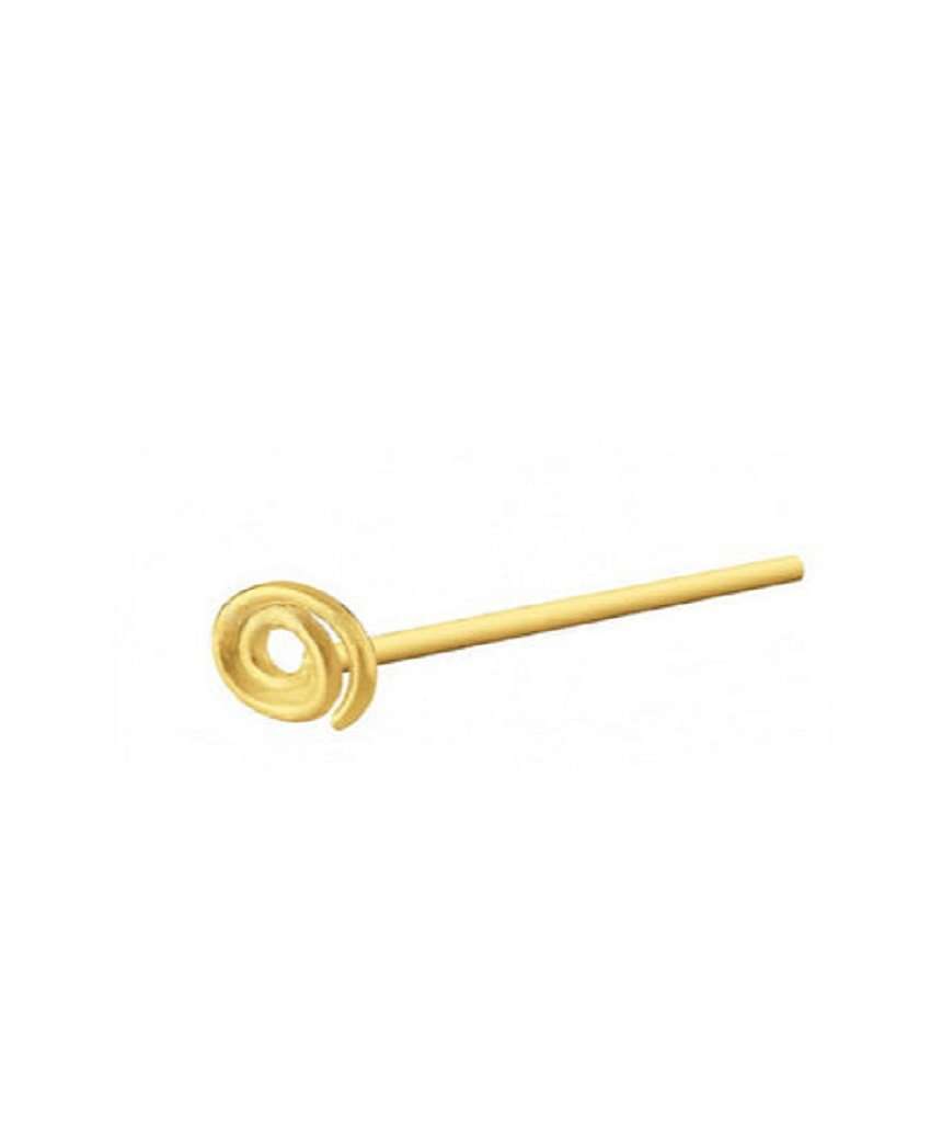 Gold Plated Spiral Nose Stud