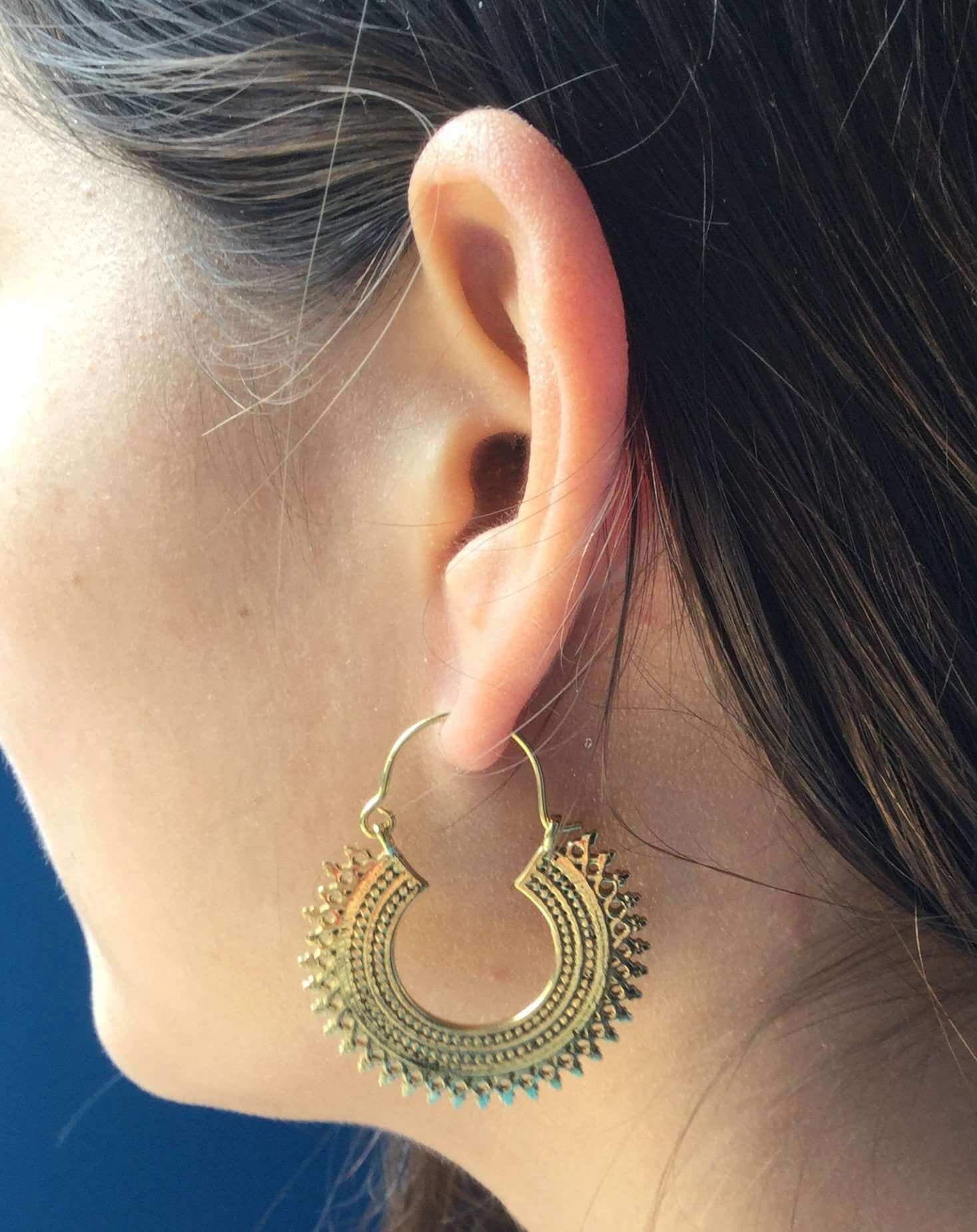 Gold Small Gypsy Hoop Earrings