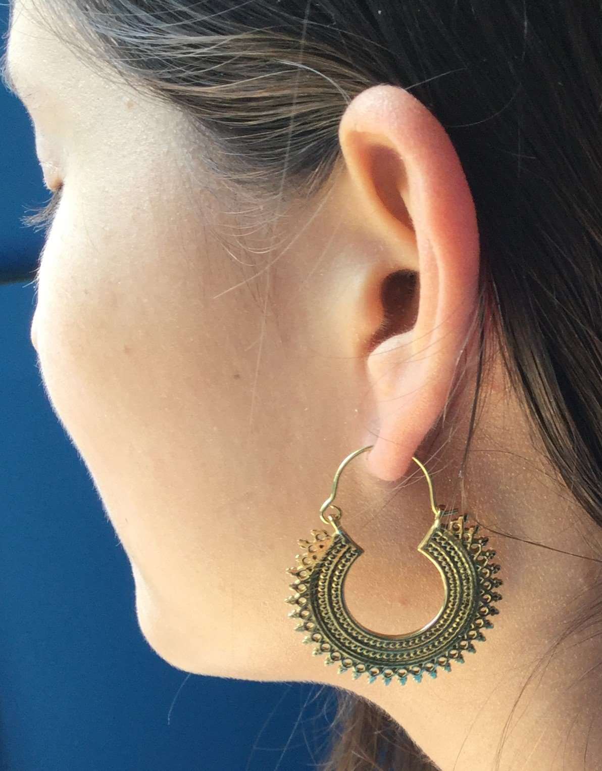 Gold Small Gypsy Hoop Earrings