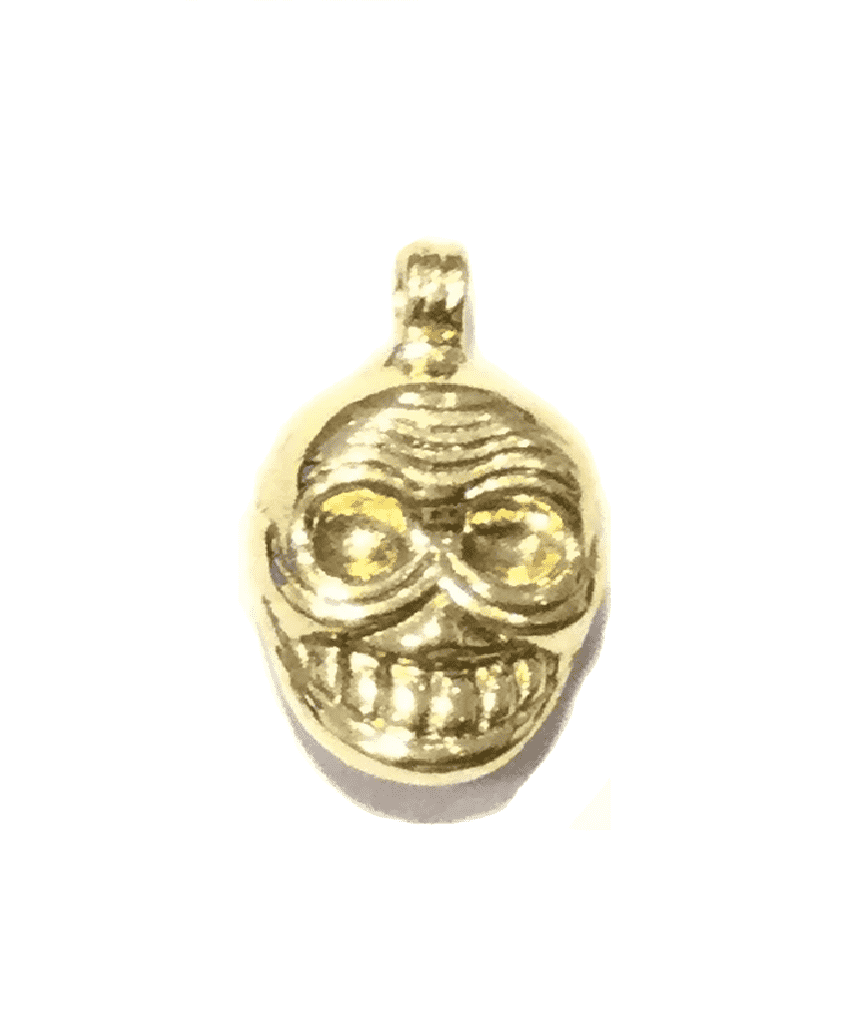 Gold Smiling Skull Pendant