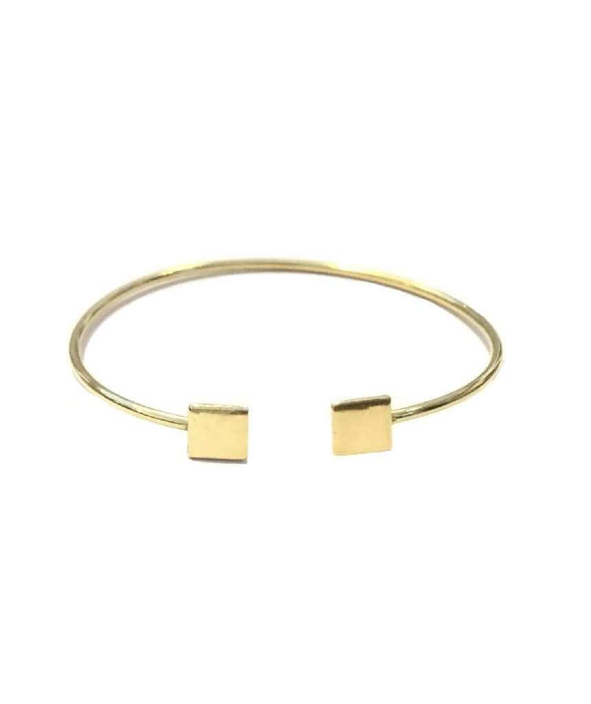 Gold Square Simple Geometric Bracelet