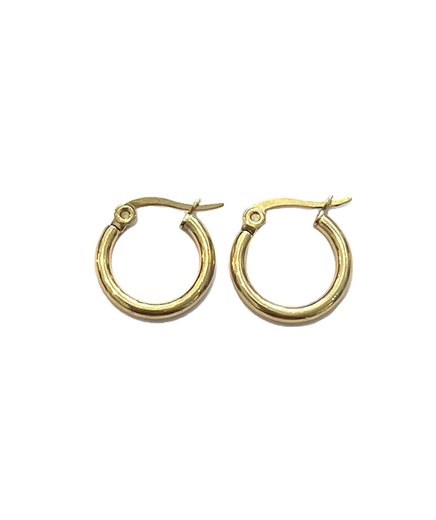 Gold Stainless Steel Hoops