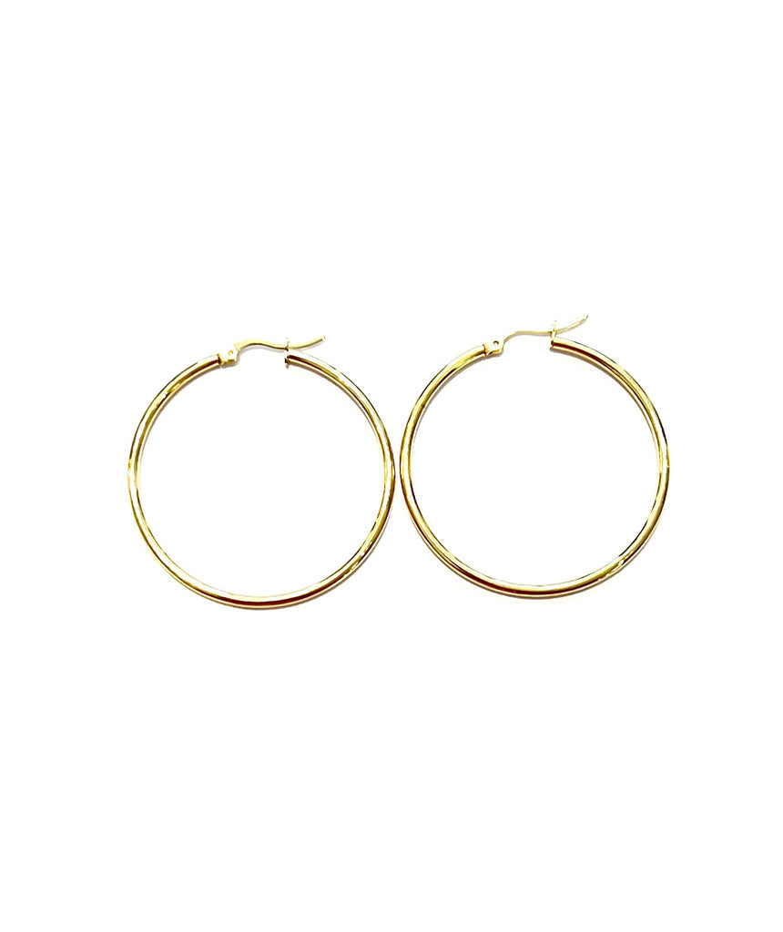 Gold Stainless Steel Hoops