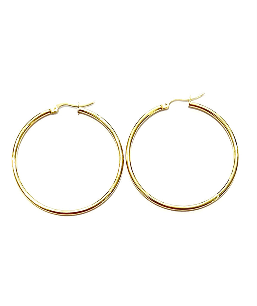 Gold Stainless Steel Hoops