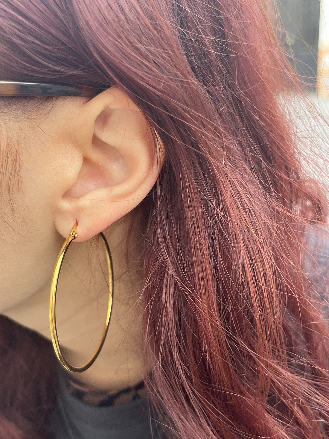 Gold Stainless Steel Hoops