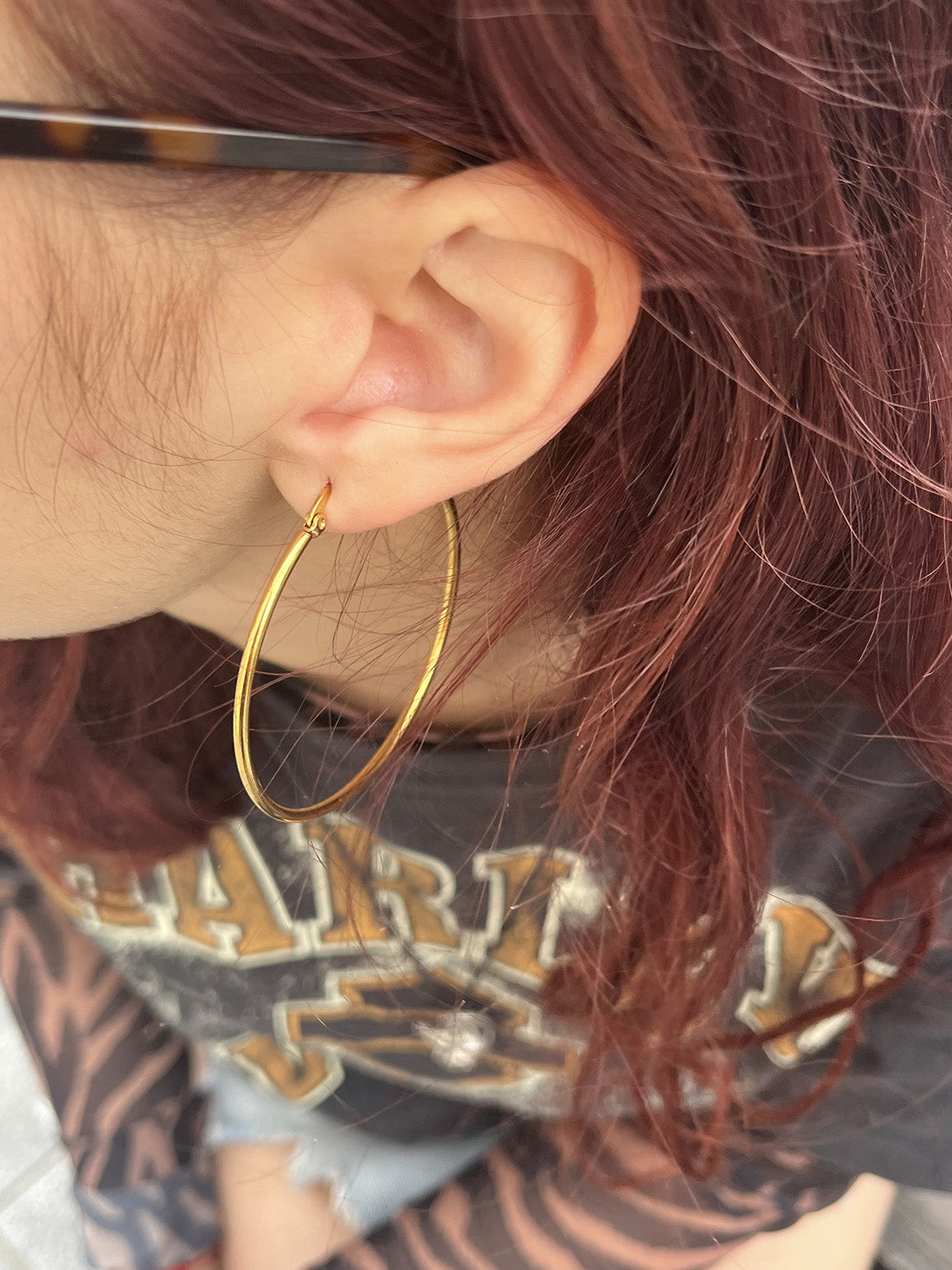 Gold Stainless Steel Hoops