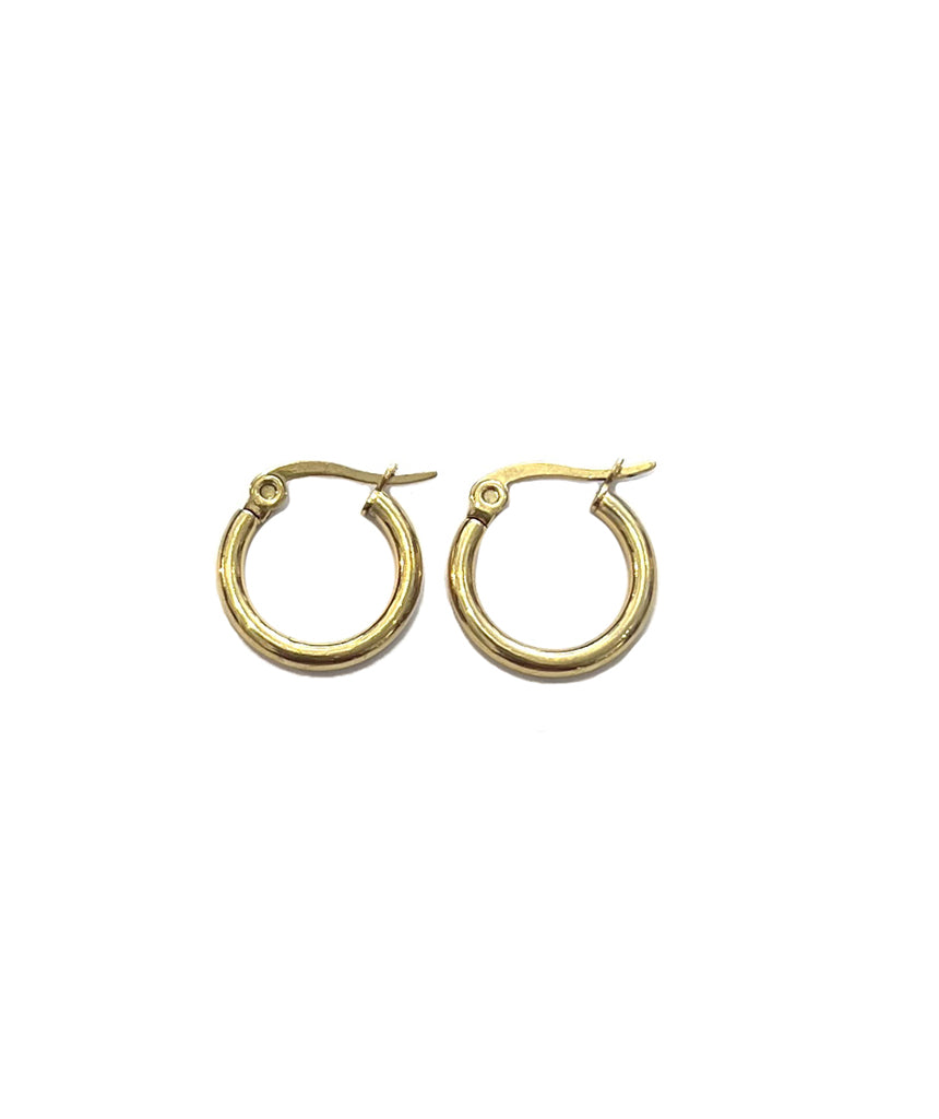 Gold Stainless Steel Hoops