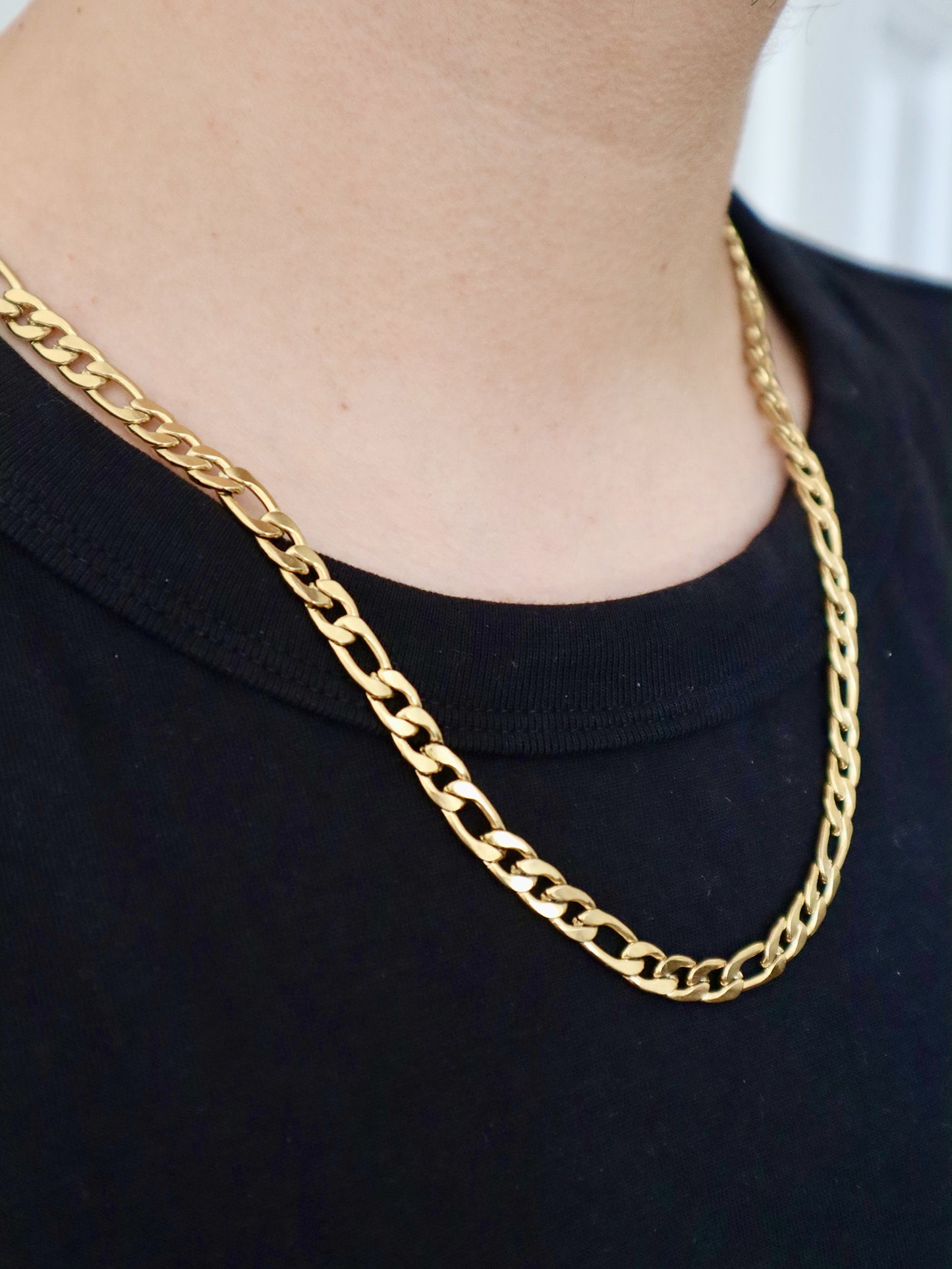 Gold Stainless Steel Link Necklace