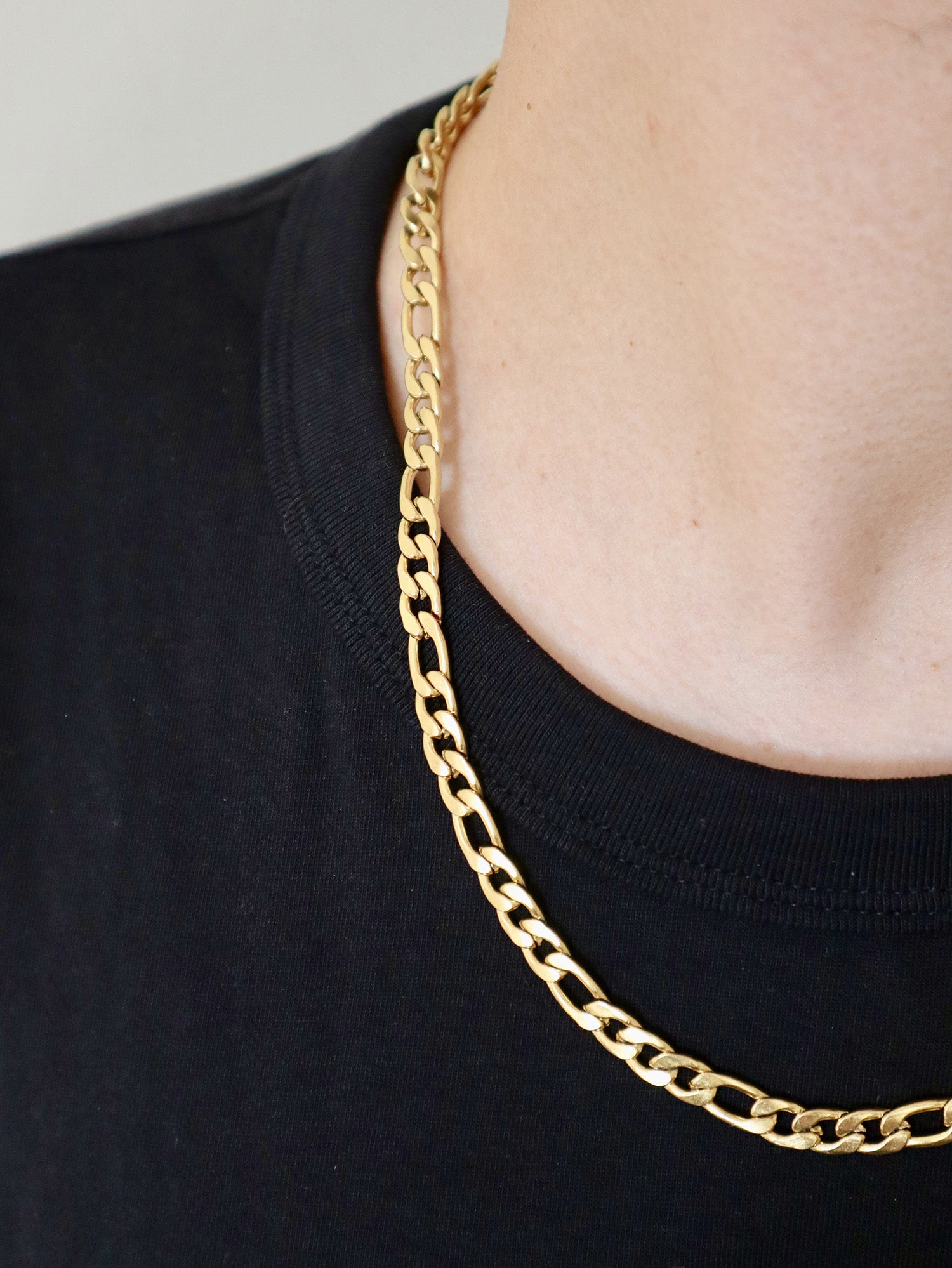 Gold Stainless Steel Link Necklace