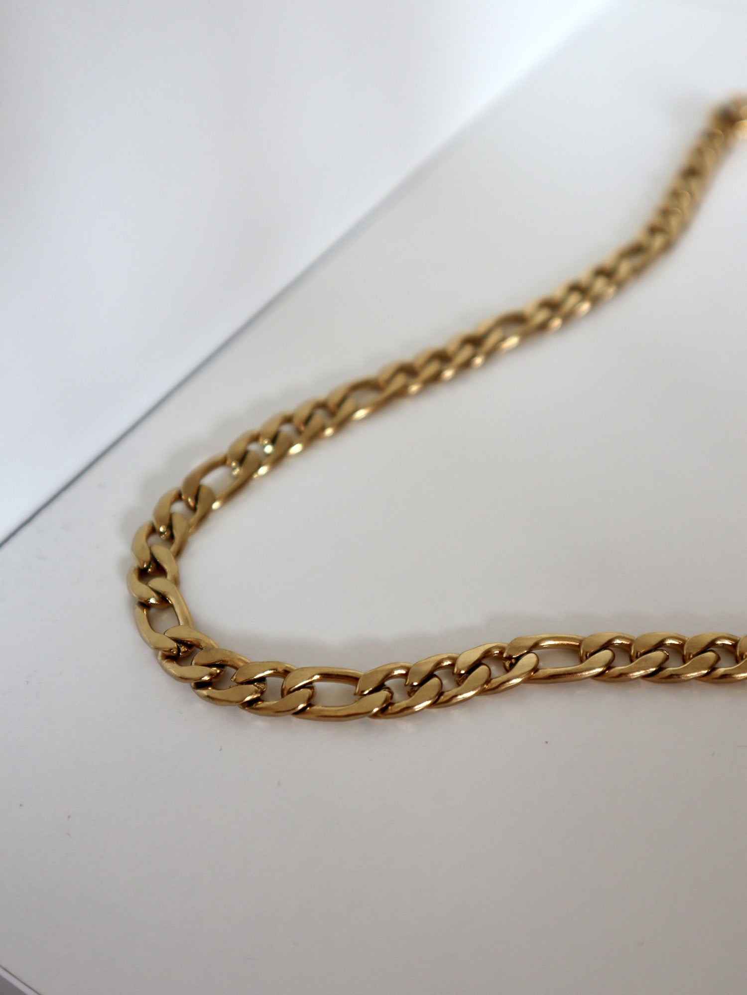 Gold Stainless Steel Link Necklace