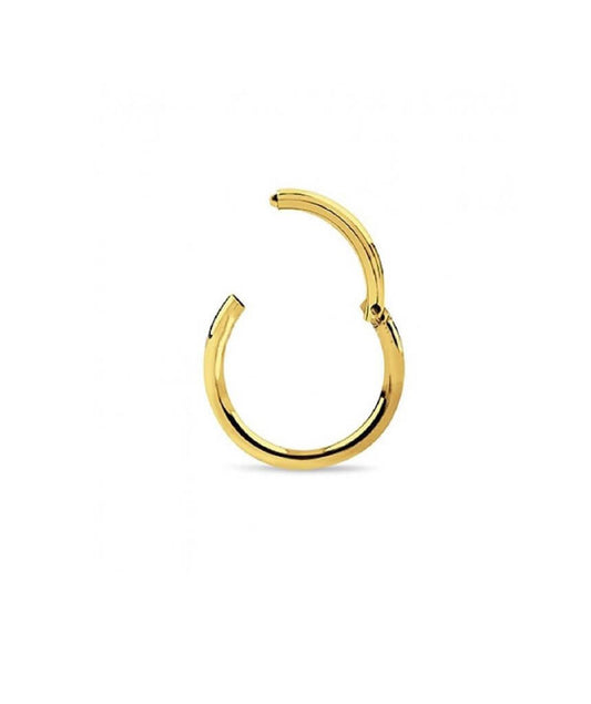 Gold Surgical Steel Hinged Septum
